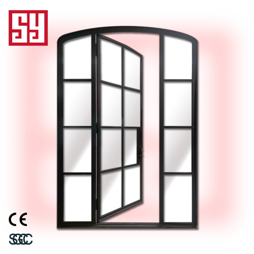 Modern Stainless Steel Window Arch Wrought Iron Frame Anti-Theft Folding Screen French Door Grills Hanging Curtain Living Room