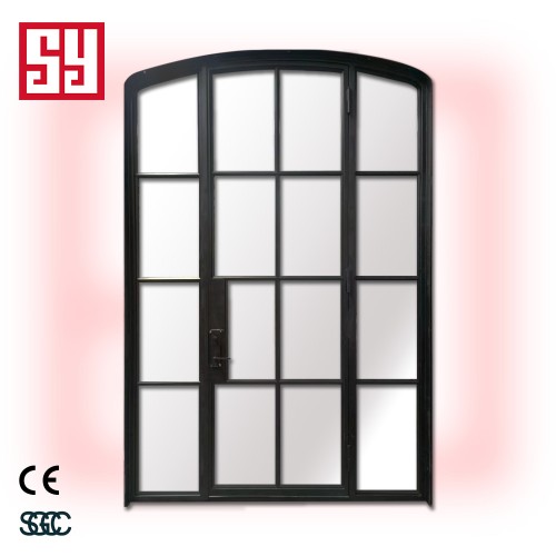 Modern Stainless Steel Window Arch Wrought Iron Frame Anti-Theft Folding Screen French Door Grills Hanging Curtain Living Room