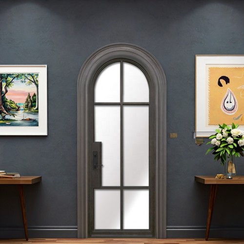 French Style Top Iron Doors Manual Opening  Steel Interior Top for Living Room Bedroom Cloakroom Dining for Mall