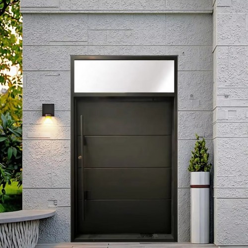 Modern Large Aluminum Pivot Entry Door Custom Design Exterior Front Security Anti-Theft Factory Price Hot Sale for Apartments