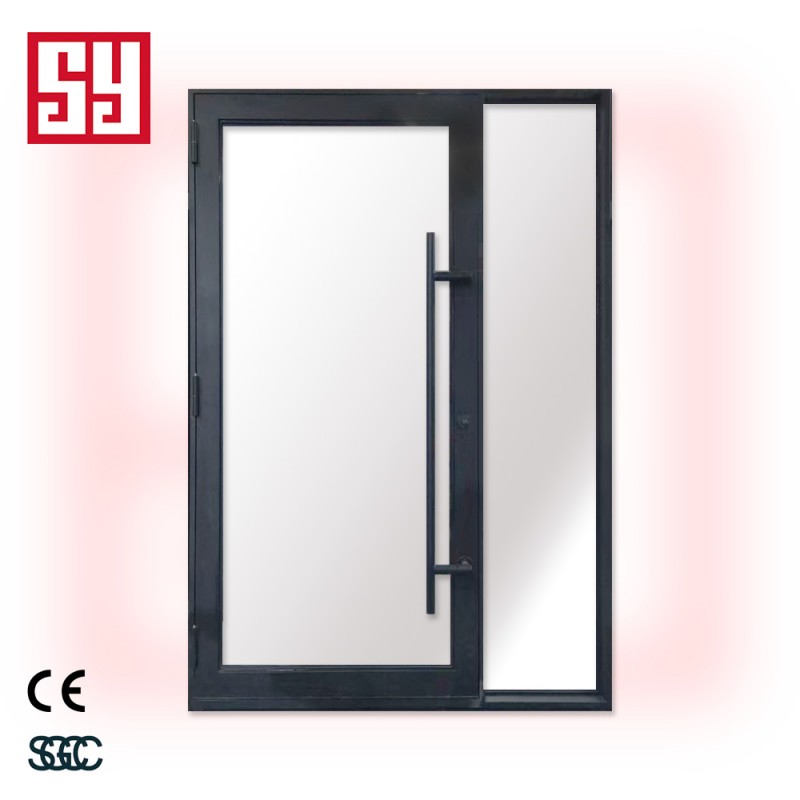 Modern Minimalist Style Iron Steel Interior Door Variable Light Glass Swing Design Catalog for Kitchen Decorative Applications