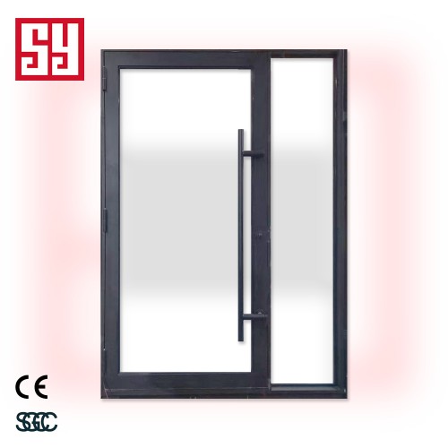 Modern Minimalist Style Iron Steel Interior Door Variable Light Glass Swing Design Catalog for Kitchen Decorative Applications