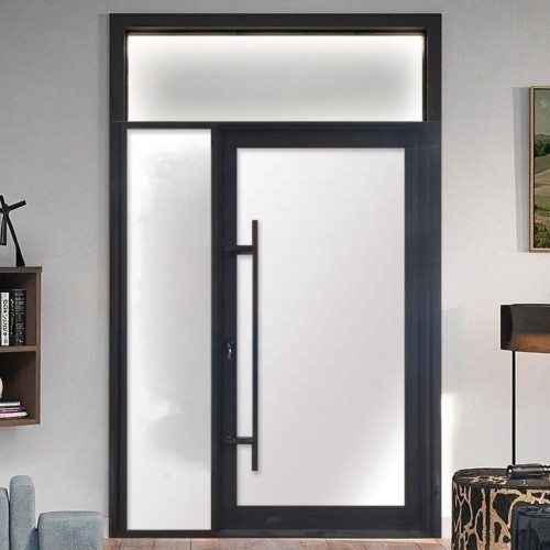 Modern Minimalist Style Iron Steel Interior Door Variable Light Glass Swing Design Catalog for Kitchen Decorative Applications