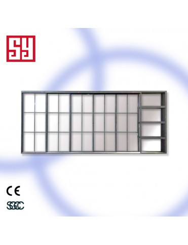 Modern Minimalist Sliding Entrance Door with Swing Style Fiberglass Glass for Private Interior or Exterior Security