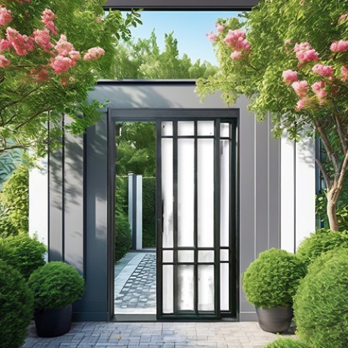 Custom Modern SY Wrought Iron Garden Gate and Sliding Door Outdoor Villa Exterior for Courtyard Application