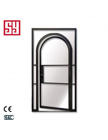 Steel Glass French Interior Door with Sound Insulation Stainless Steel Screen for Living Room