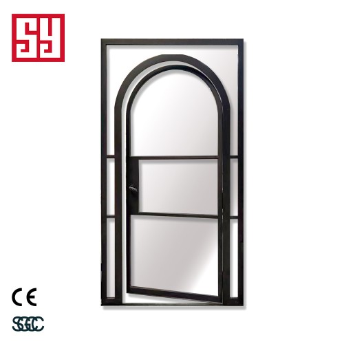 Steel Glass French Interior Door with Sound Insulation Stainless Steel Screen for Living Room