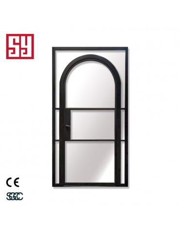 Steel Glass French Interior Door with Sound Insulation Stainless Steel Screen for Living Room