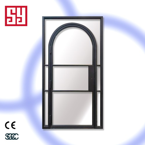 Steel Glass French Interior Door with Sound Insulation Stainless Steel Screen for Living Room