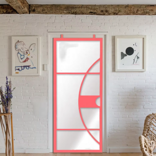 French-Style Outdoor Barn Use Iron Security Door Stainless Steel Glass Waterproof Windproof Lock Manual Wrought Iron Anti-Theft