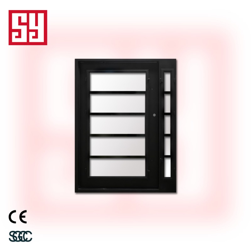 China Manufacturer's Durable French Door Hardware Kit Black Metal Pivot Exterior Door From Other Door Series Interior Position