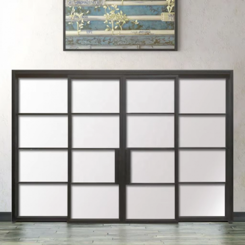 Contemporary Steel Sliding Window Grill Doors Modern Louver Design Finished Steel Frame for Balcony Garage Interiors