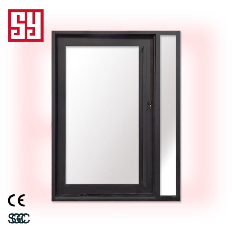 Modern Stainless Steel Pivot Door with Wrought Iron Finished Surface Sound Insulation for Entry Front Entrance Villa Application