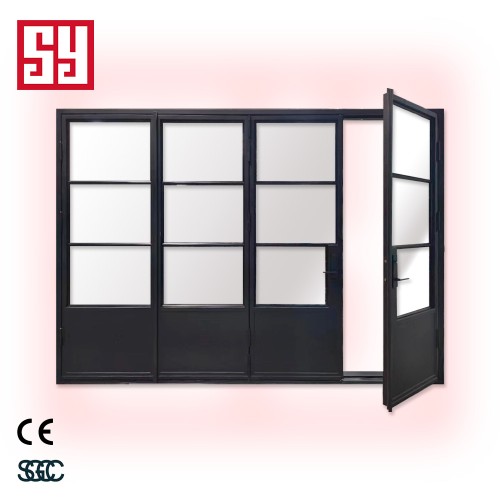 Modern French Design Wrought Iron Bifolding Steel Doors Chinese Style Anti-Theft Main Entrance Security Outdoor Foldable Entry