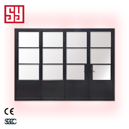 Modern French Design Wrought Iron Bifolding Steel Doors Chinese Style Anti-Theft Main Entrance Security Outdoor Foldable Entry