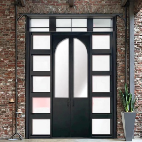 Custom Designed Modern Stainless Steel Folding Screen Interior Garage Acoustic Thermal Insulation Floor-to-Ceiling Glass