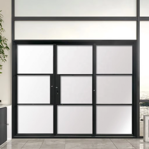 Modern Design Stainless Steel Bi-Fold Doors with Tempered Glass Finish Folding Door Type for Home Use