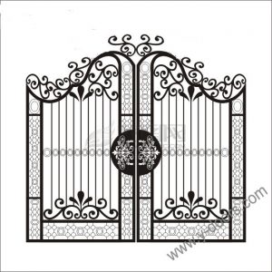Wrought Iron Hand Forged Steel Main Gate SY-GT-M824