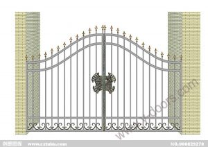 Wrought Iron Hand Forged Steel Main Gate SY-GT-M828