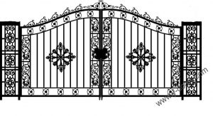 Wrought Iron Hand Forged Steel Main Gate SY-GT-M833