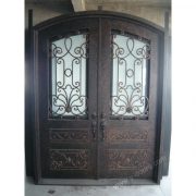 eyebrow-arch-hand-forged-wrought-iron-double-entry-door-sy-dr-m6056-etep-