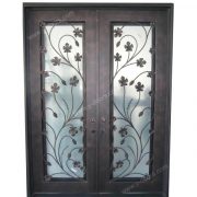 squre-hand-forged-wrought-iron-double-entry-door-sy-dr-m6050-stsp-