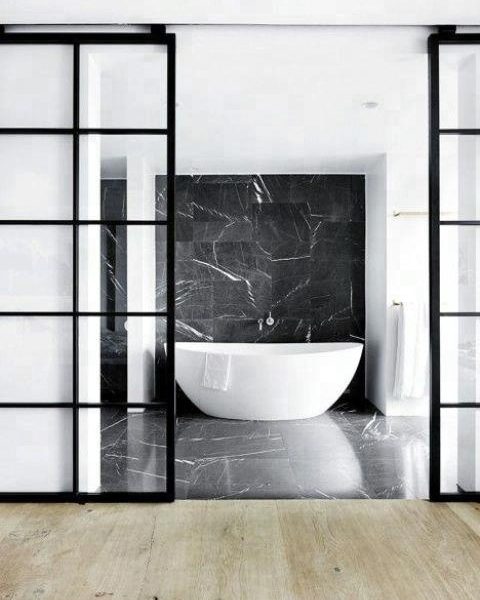 Frosted-Glass-Interior-Door-With-Black-Steel