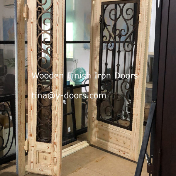 Wooden Finish Iron Doors (1)