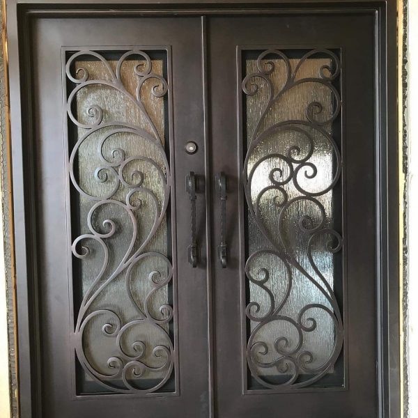 Wrought iron entry doors and windows (4)