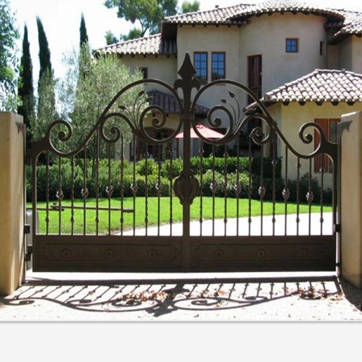 Villa-Driveway-Iron-Gate-Design-Wrought-Iron