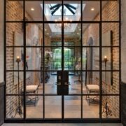 wrought iron french swing entrance door 2